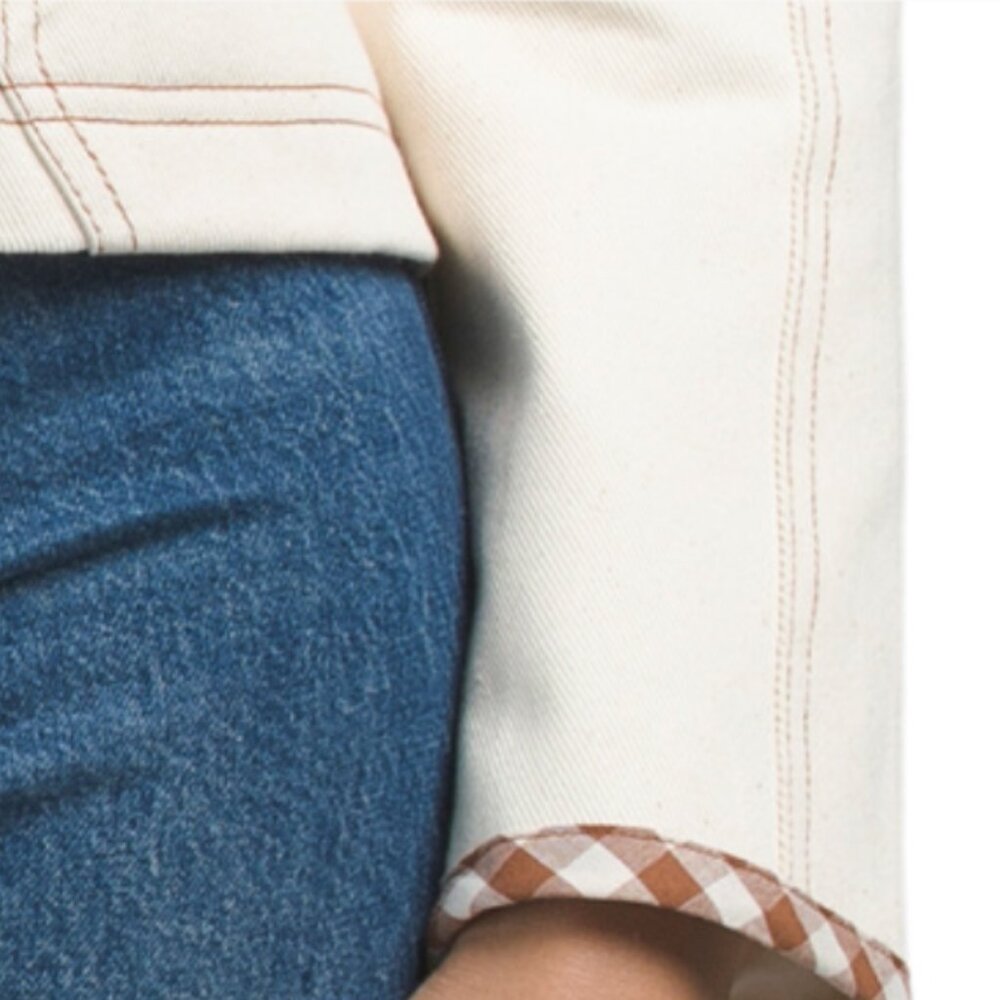 BAGATELLE COLLECTION Denim Jacket With Gingham Detailling - Picture 4 of 4